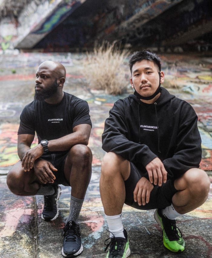 Bamn Ford (left) and James Ro of the Atlanta Run Club. "Any time hate or fear is perpetuated, there is always an opportunity to respond," Ro says.